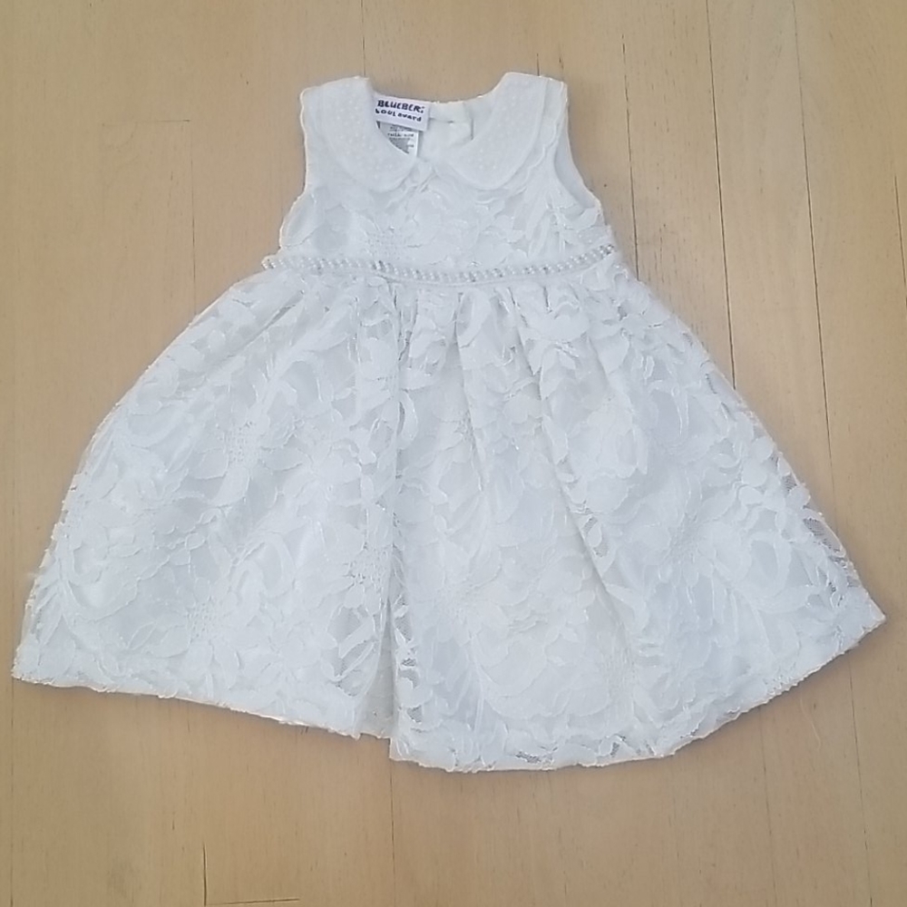 Baby Girl Ivory Embroidered Lace Special Occasion Formal Dress